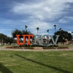 The UTRGV sign on the corner of W. University Drive and N. Sugar Road. Juan Marquez / KVAQ-TV